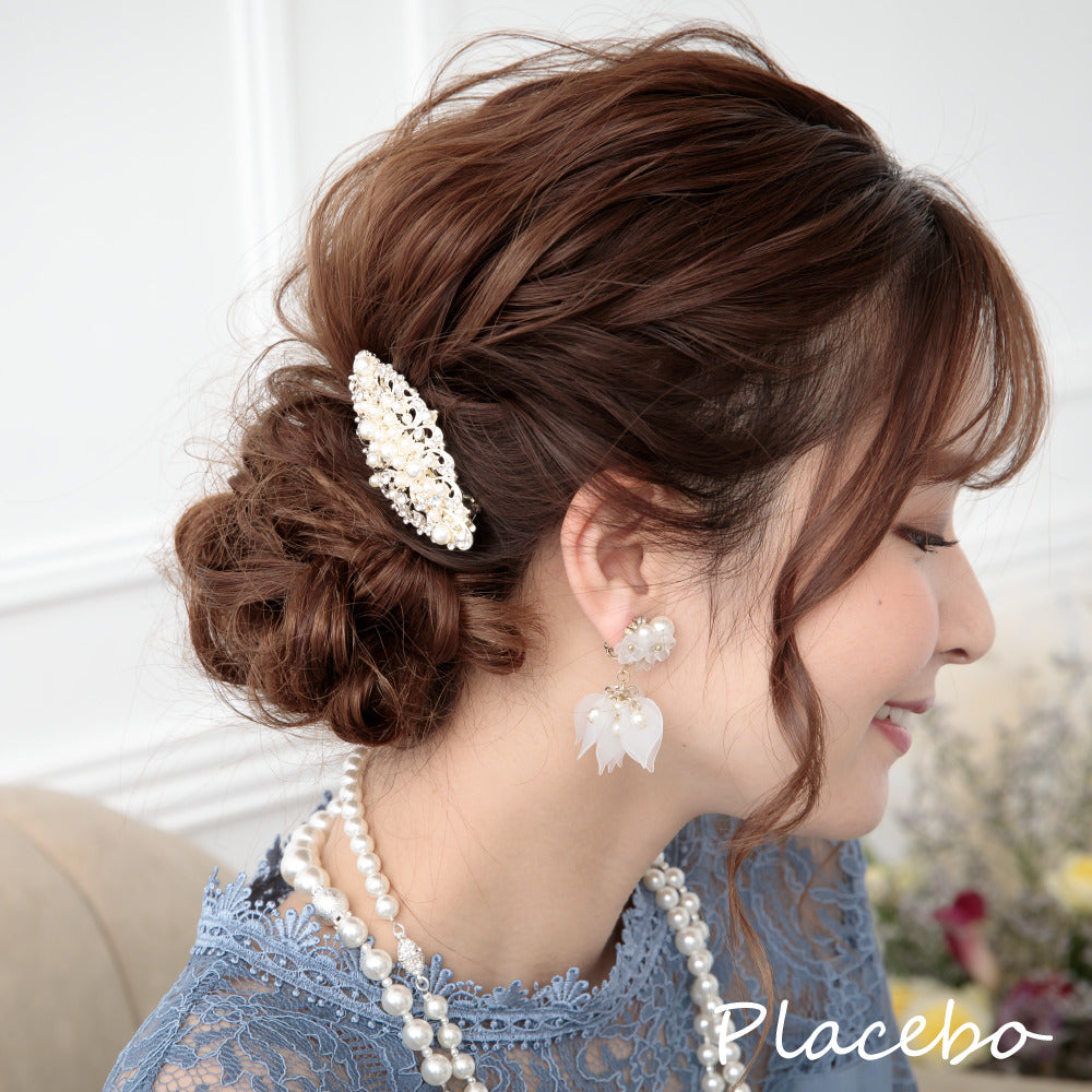 結婚式 ヘアアクセサリー バレッタ かわいい ヘアピン おしゃれ 人気 韓国 ランキング ゴールド 二次会 謝恩会 パーティー ヘアアクセ ヘッドドレス