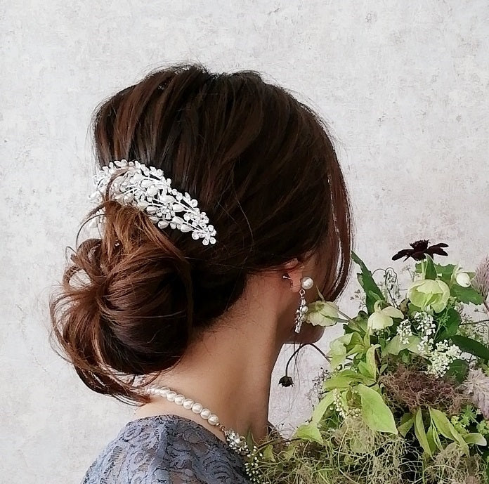結婚式 ヘアアクセサリー バレッタ かわいい ヘアピン おしゃれ 人気 韓国 ランキング ゴールド 二次会 謝恩会 パーティー ヘアアクセ ヘッドドレス
