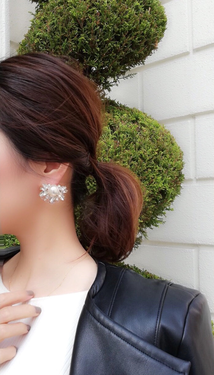 結婚式 おしゃれ ピアス イヤリング 人気 トレンド 韓国 ビジュー パール 二次会 インスタグラマー ゴールド アクセサリー