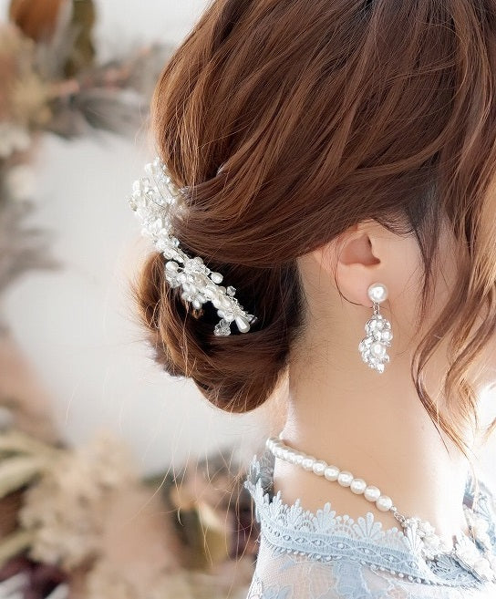 結婚式 おしゃれ ピアス イヤリング 人気 トレンド 韓国 ビジュー パール 二次会 インスタグラマー ゴールド アクセサリー