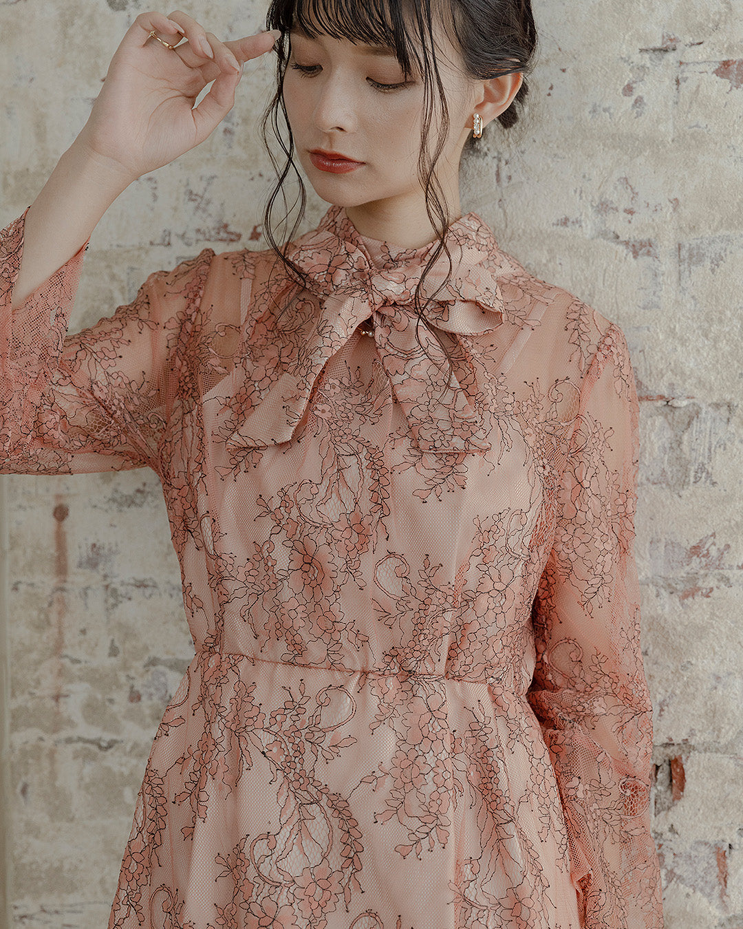 S ～ LL 】大きいサイズ 結婚式 二次会 袖あり人気 ドレス レース