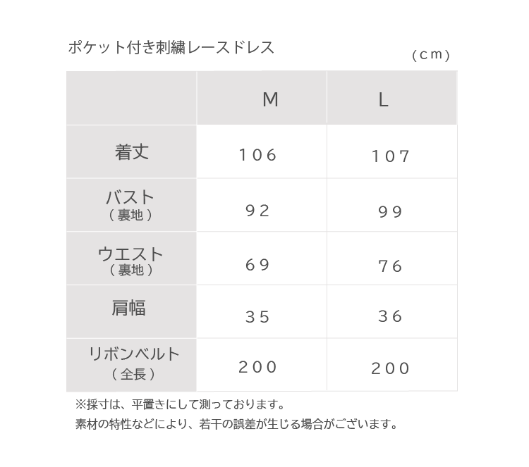 ポケット付き刺繍レースドレス　105016ネイビー