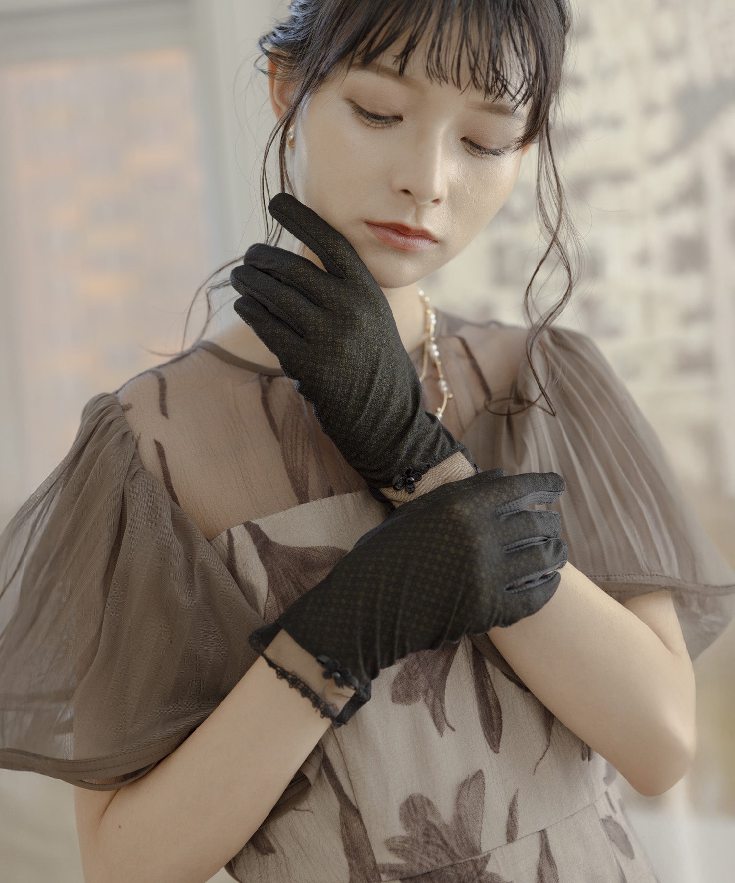 【タッチパネル対応 】　レースグローブ　16051