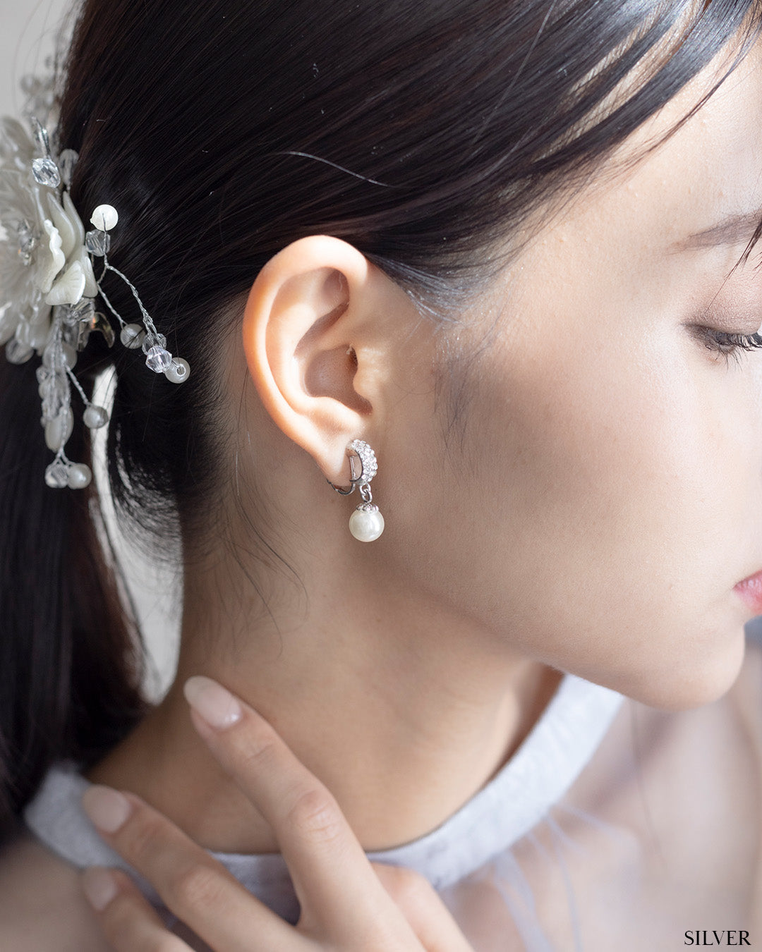 ビジューパールイヤリング/ピアス 50169