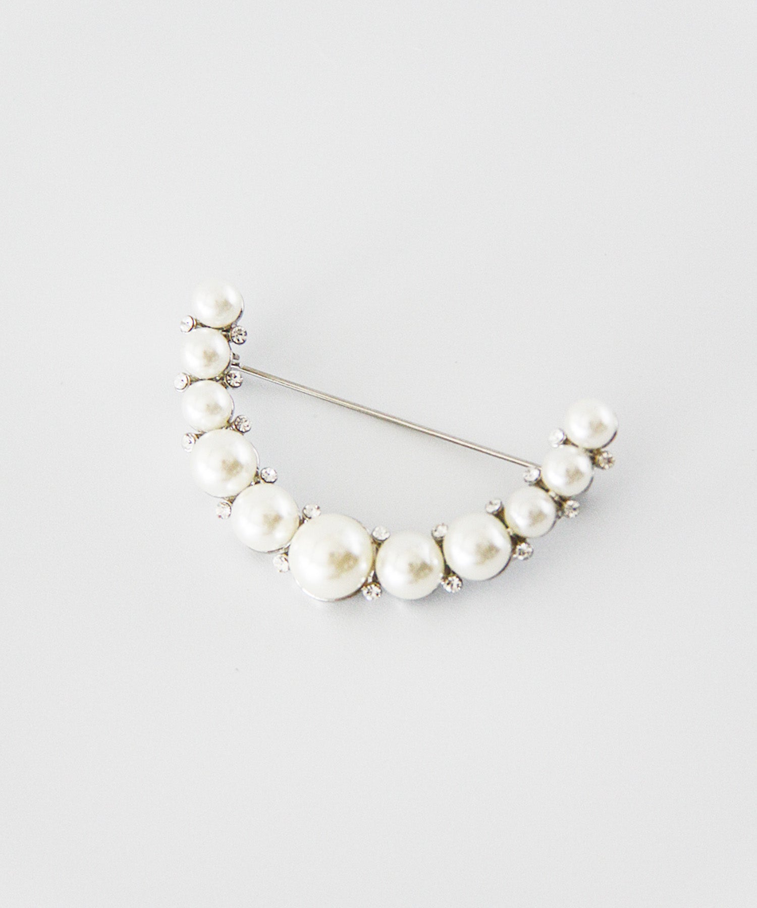 ブローチ2点セット（アーチパール）　56048