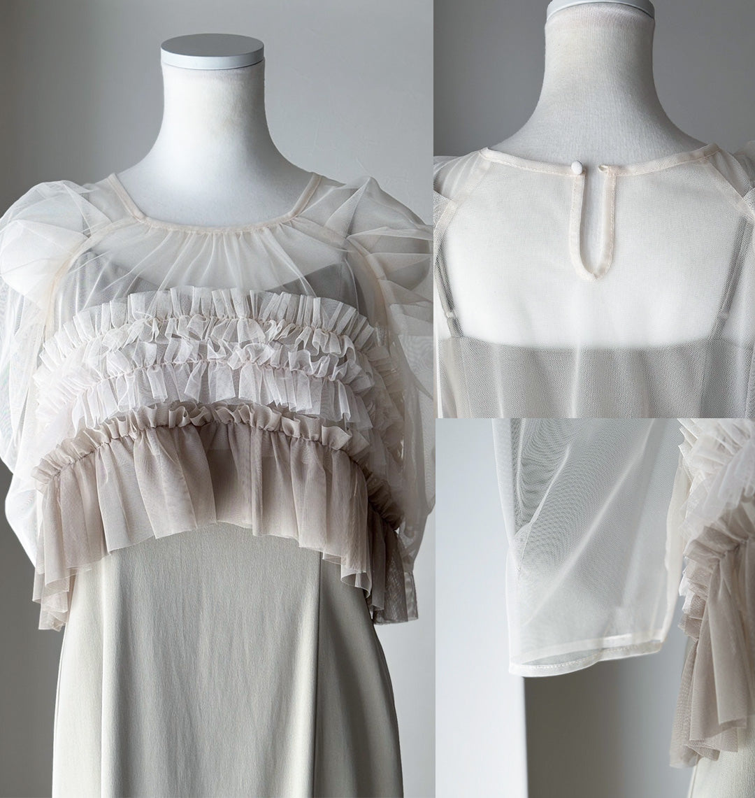 Ruffle tulle airy dress 9388 Dorry doll ドリードール ドレス