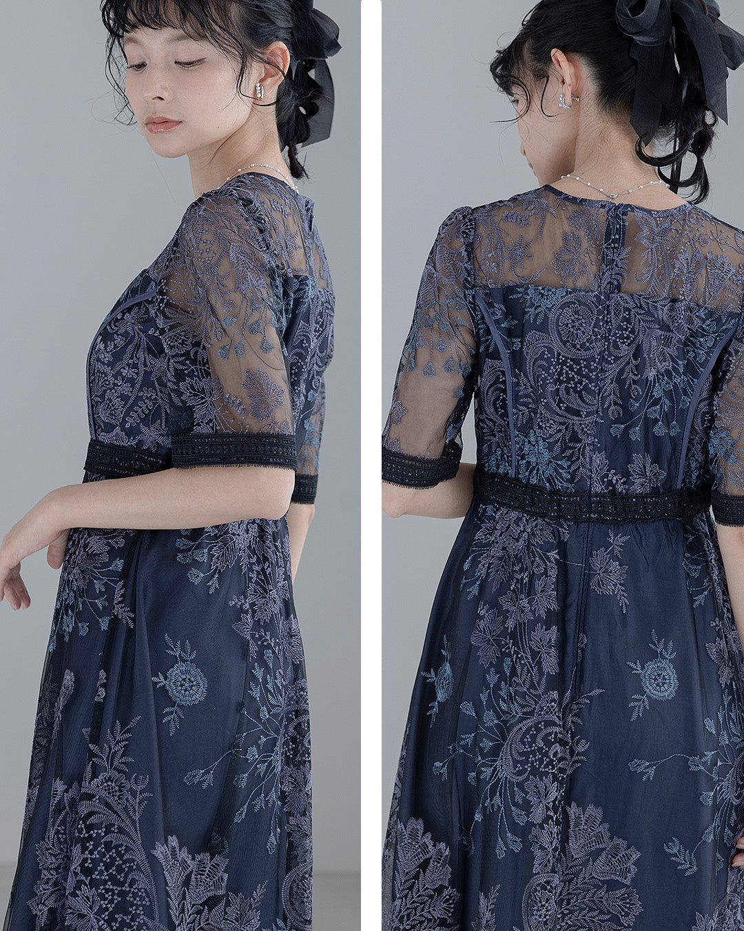 Fluffy sleeve pencil dress 9382 Dorry doll ドリードール おしゃれ