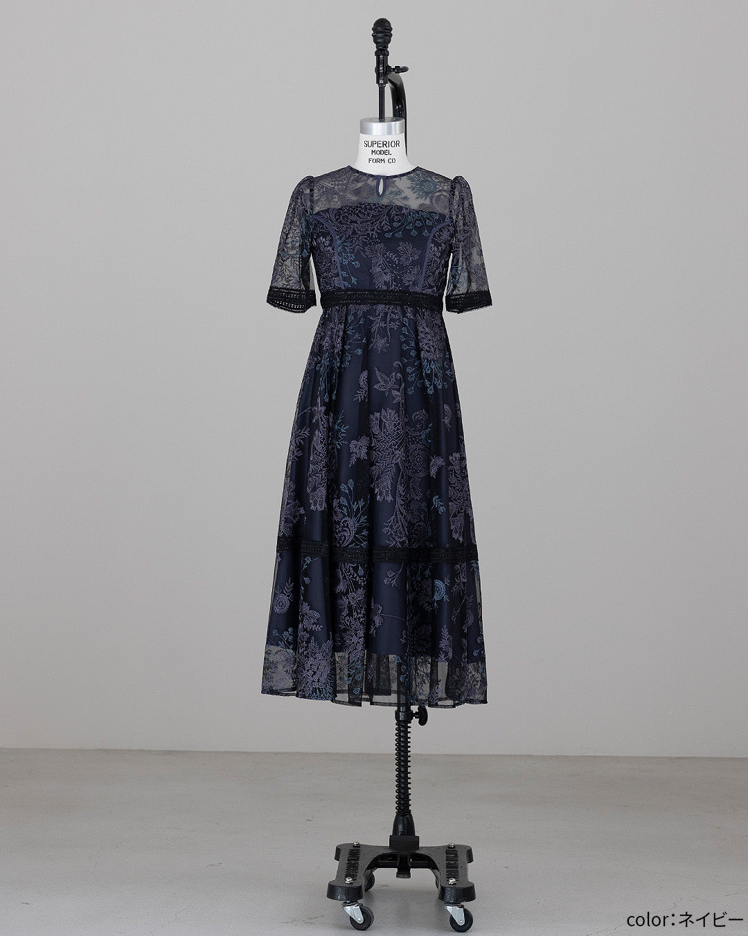 [ Dorry doll ] ラダーレースドレス　as25636-ネイビー