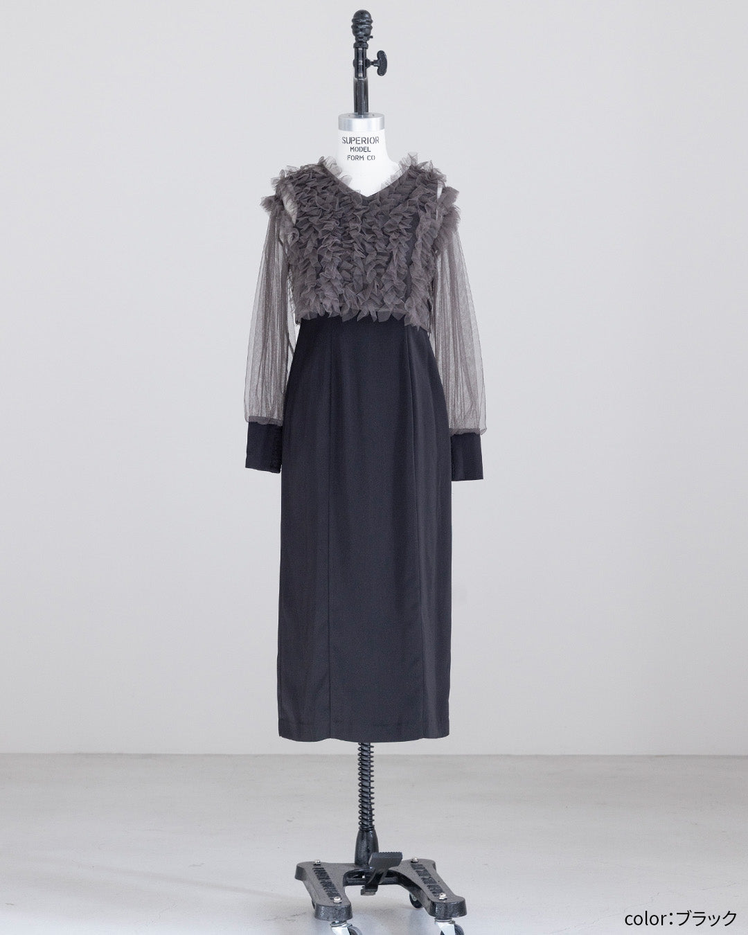 [ Dorry doll ] フリルブラウスセットドレス　as25682 ブラック