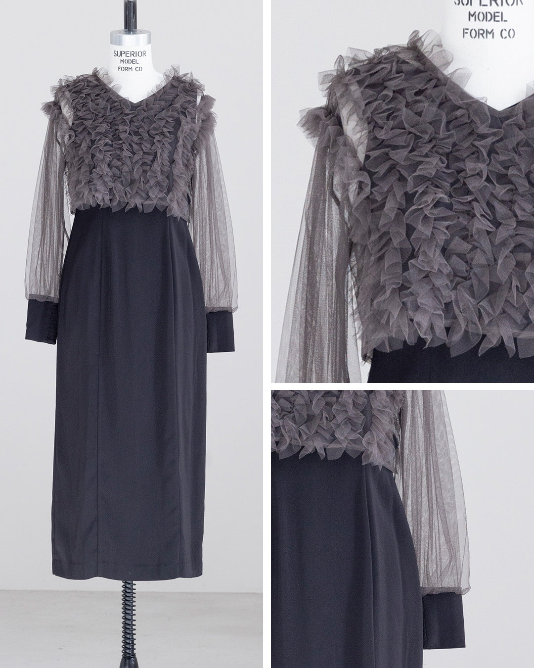 [ Dorry doll ] フリルブラウスセットドレス　as25682 ブラック