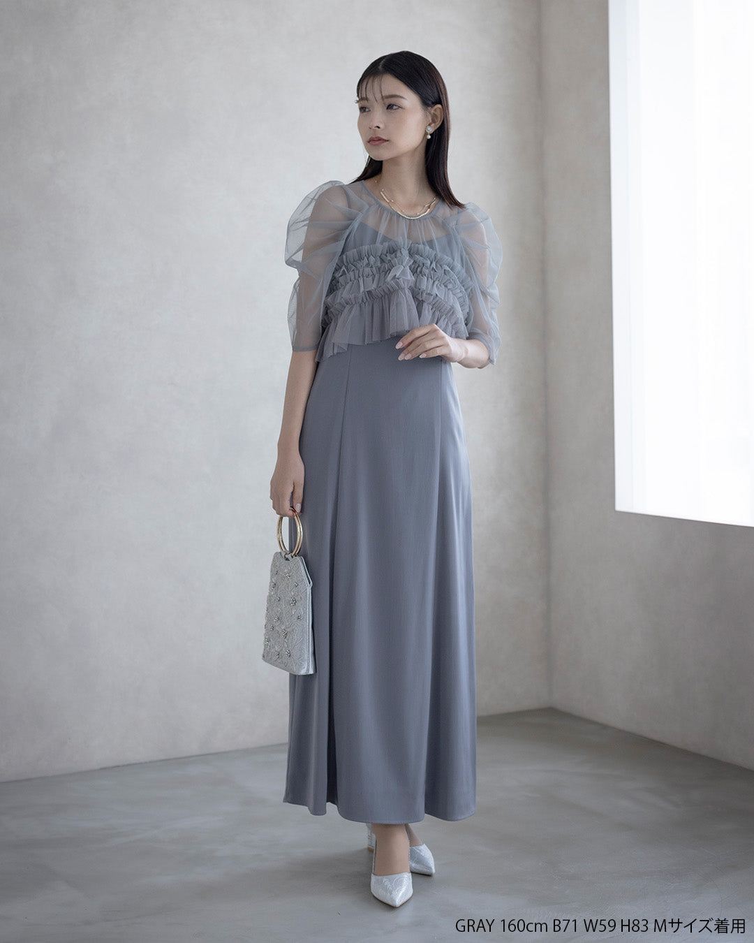 Ruffle tulle airy dress 9388 Dorry doll ドリードール ドレス