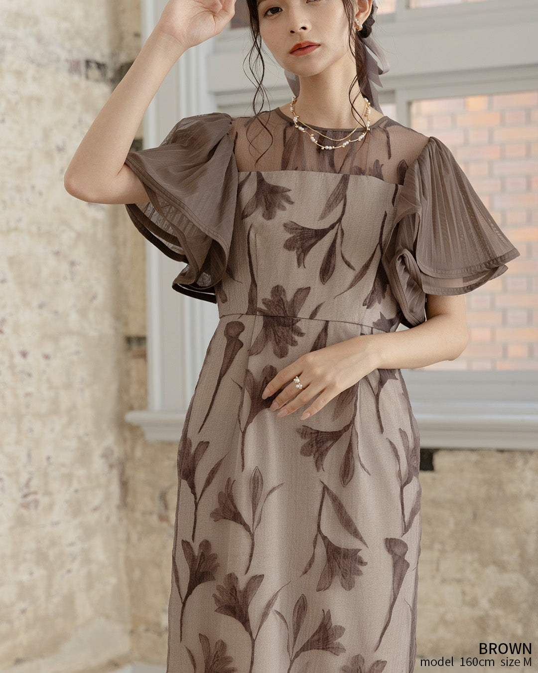 Circurar sleeve flower dress as9561 Dorry doll ドリードール