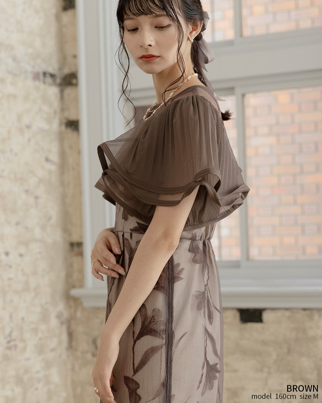 Circurar sleeve flower dress as9561 Dorry doll ドリードール