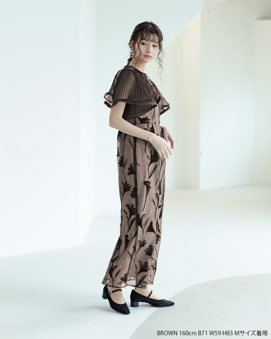 ワンピースその他 PAIN OR PLEASURE ORCHID TUBE DRESS gray PP24SSOP02GR Circurar sleeve flower dress as9561 Dorry doll ドリードール