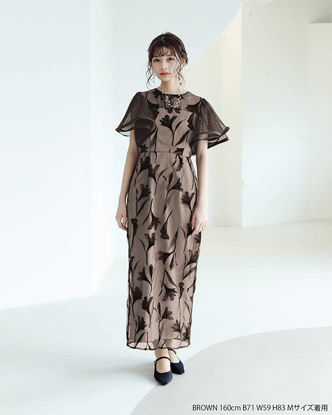 リルアー　ドレス Circurar sleeve flower dress Circurar sleeve flower dress（ドレス）｜LE'RURE（リルアー