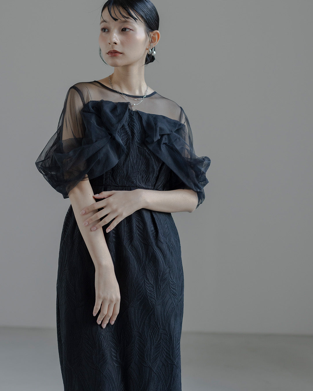 [ et.UNiVER ]Tornade pencil dress　as986-black