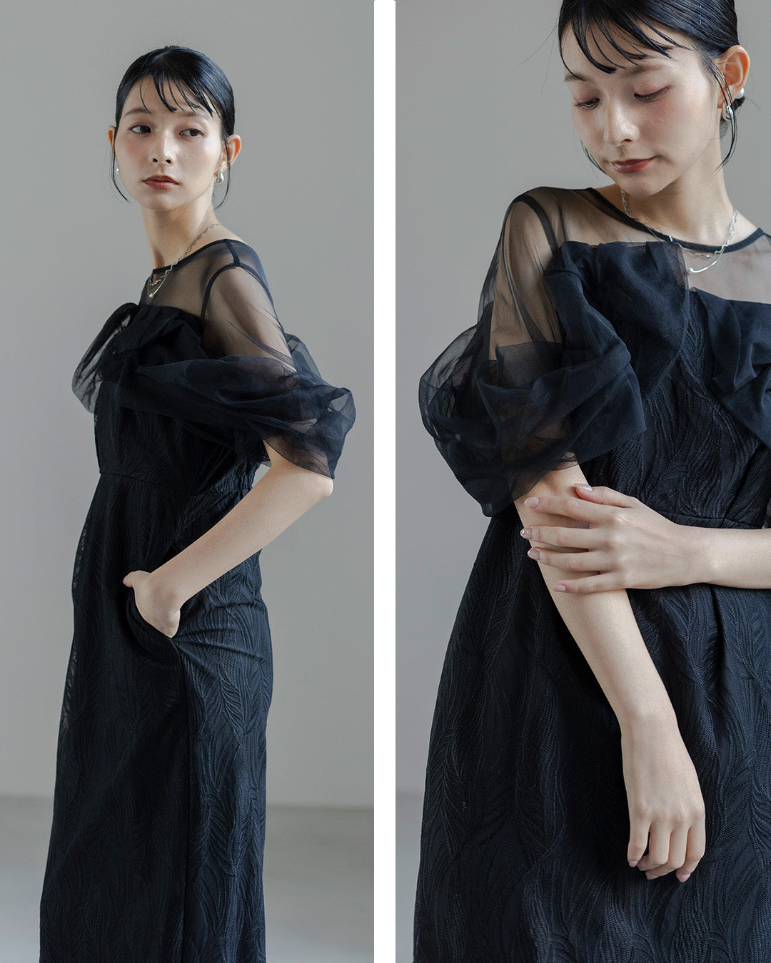 [ et.UNiVER ]Tornade pencil dress　as986-black