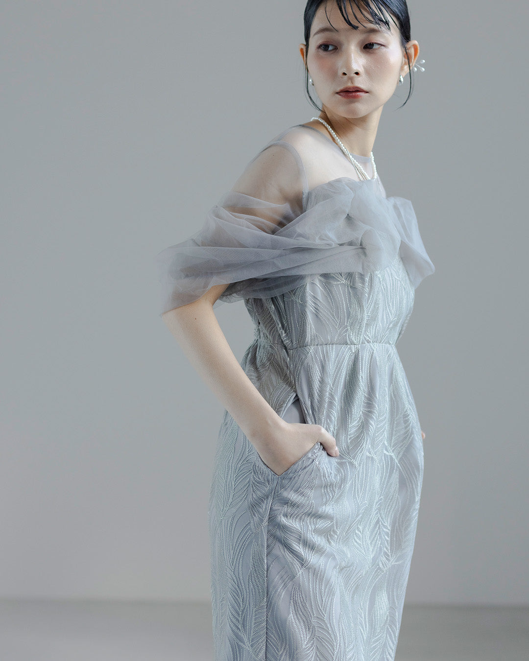 [ et.UNiVER ]Tornade pencil dress　as986-gray