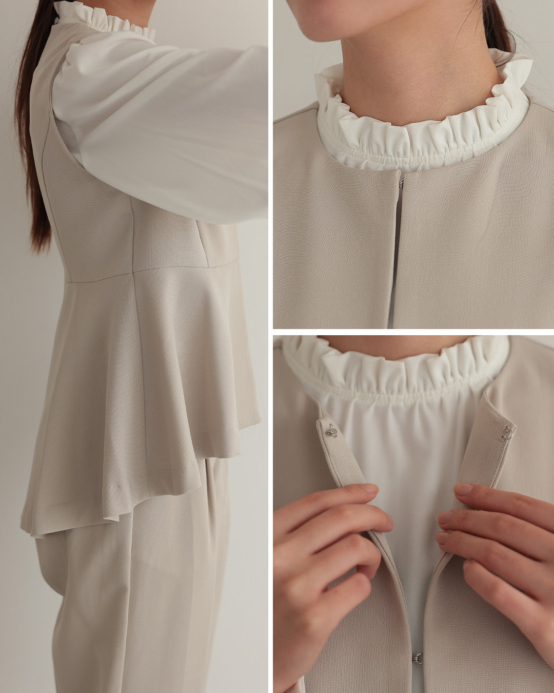 [ Placebo ] 【手洗いOK】クルーネックベストセットアップスーツ３点セット h125604 ネイビー