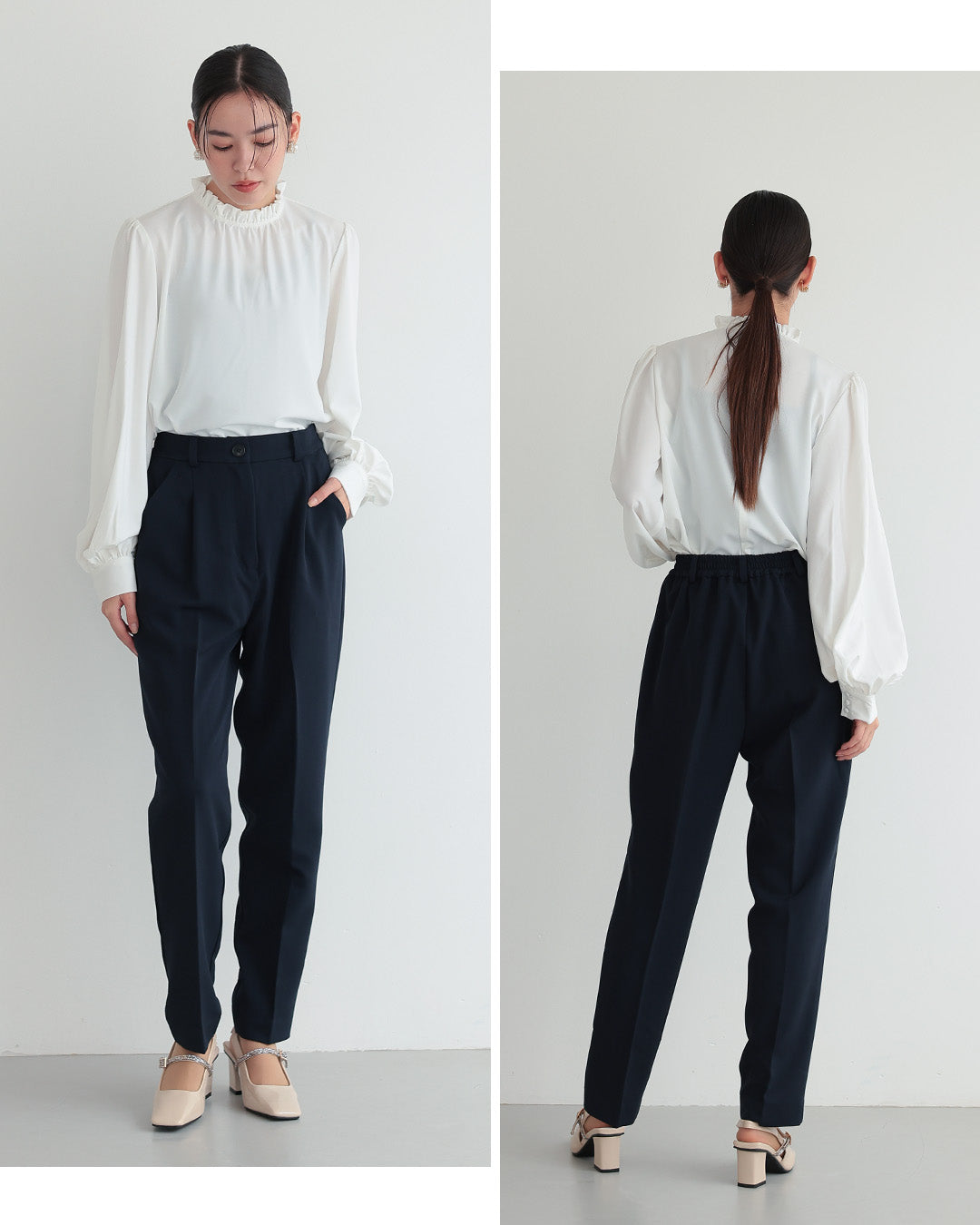 [ Placebo ] 【手洗いOK】クルーネックベストセットアップスーツ３点セット h125604 ネイビー