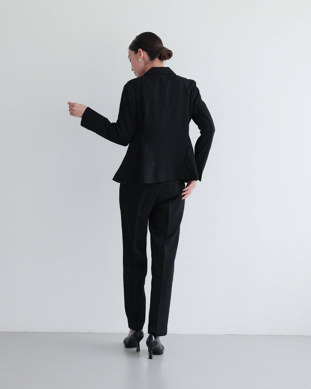 [ Placebo ] 【手洗いOK】サイドフレアセットアップスーツ  h125606 ブラック