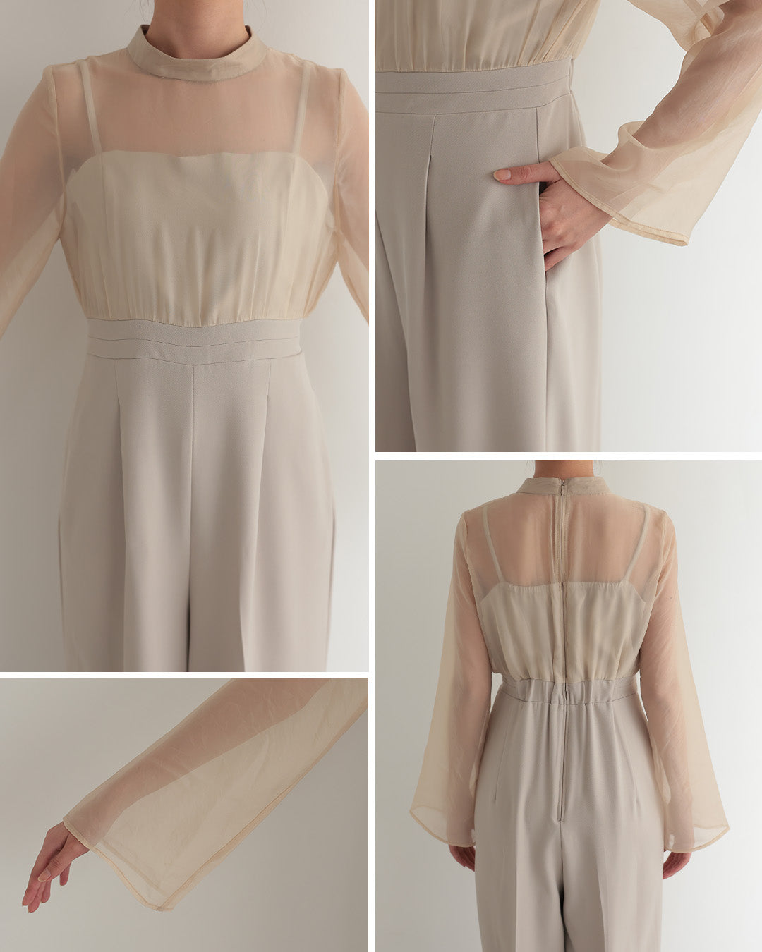 [ Placebo ] ジレ オールインワン ２点セット h125608 ブラウン