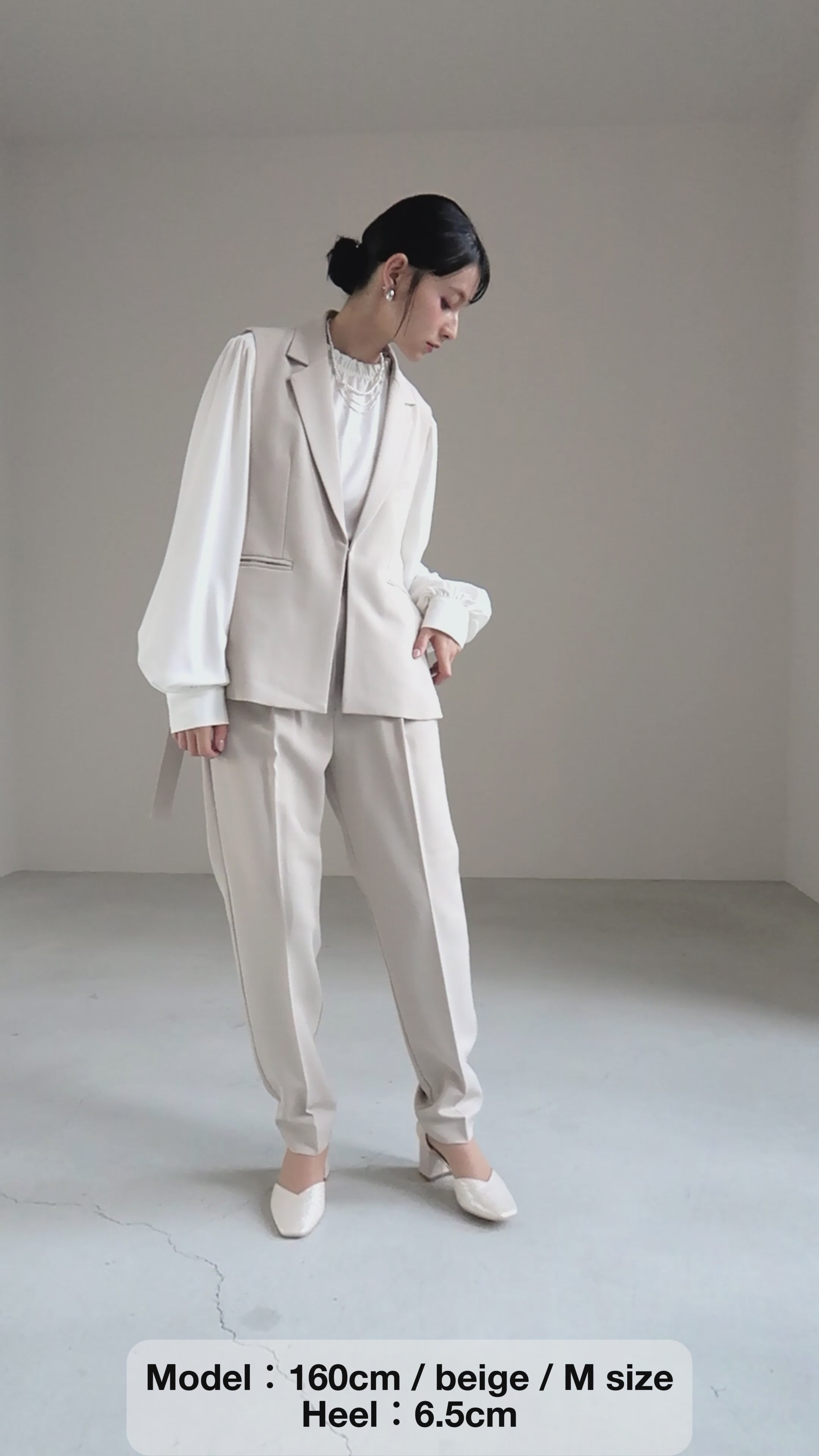 Placebo ] 【手洗いOK】サイドベルトジレセットアップスーツ3点セット