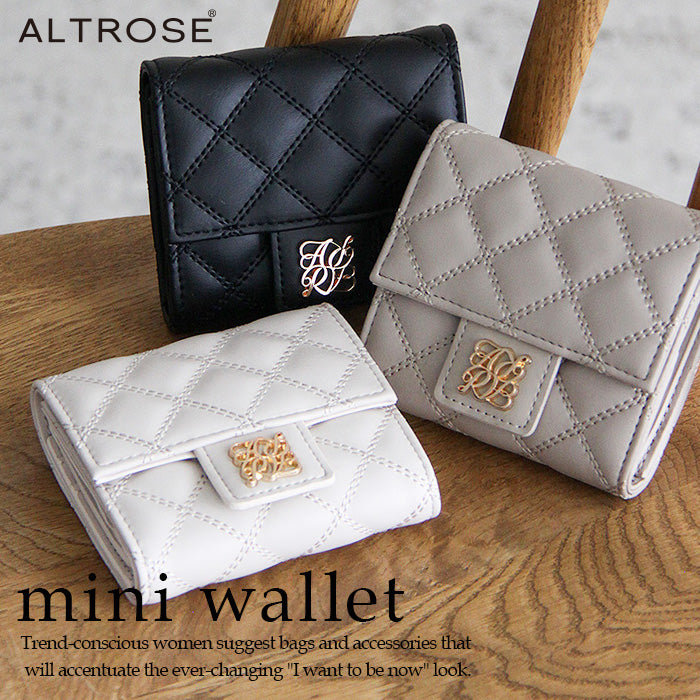 【 ALTROSE 】 三つ折り ミニ財布 ヴィネル rb333218